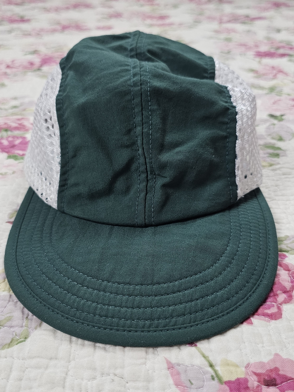 Vintage 80s/90s REI 3 Panel Strapback Mesh Hat Adjustable Running Cap Green